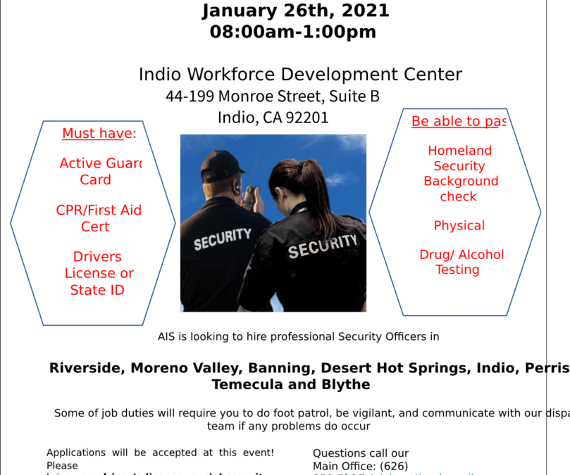 Community Opportunities: Absolute International Security Recruitment