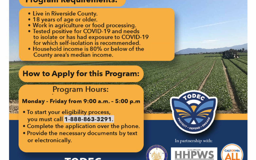 Housing for the Harvest Program – Farmworker Financial Assistance