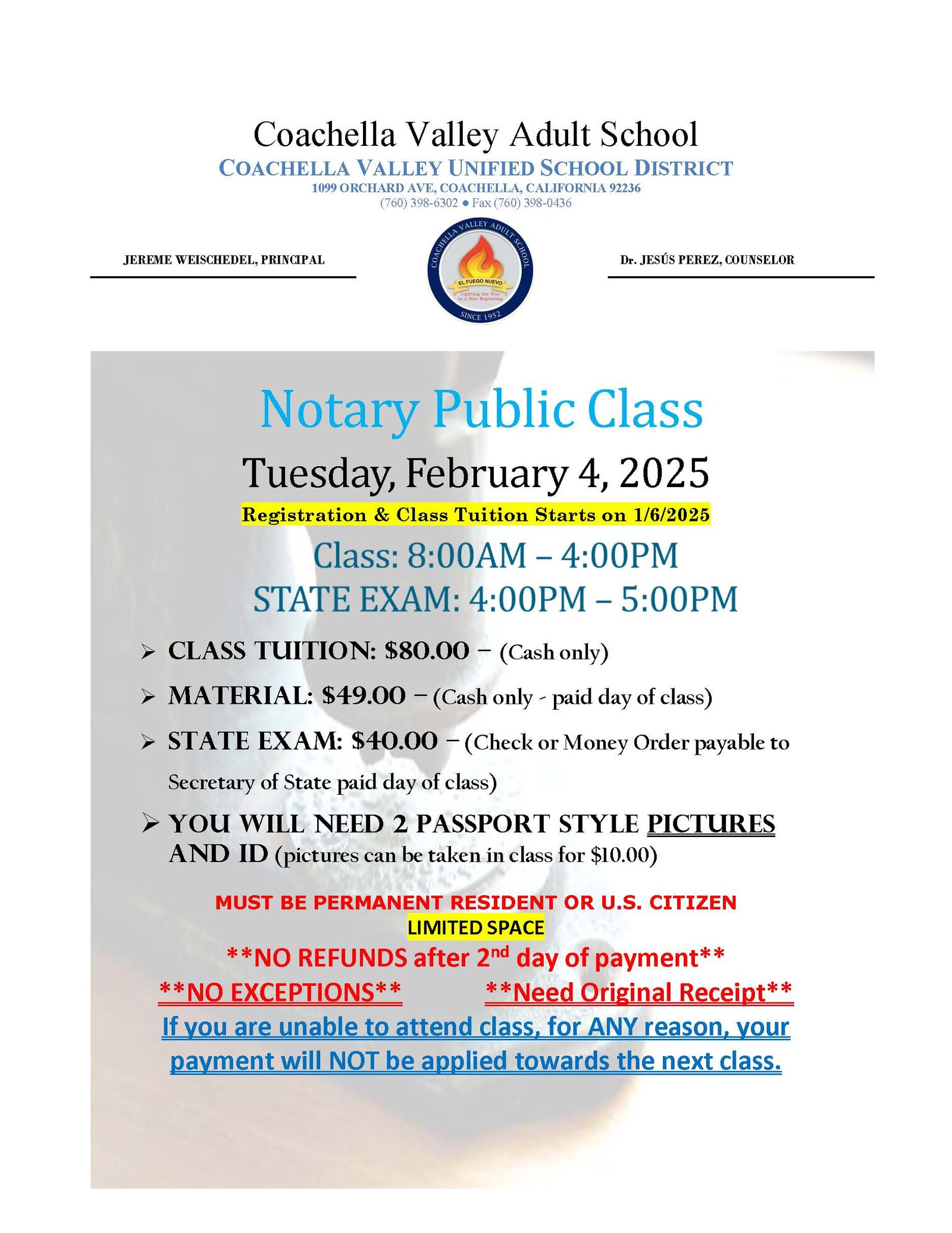 Notary Public Class Flyer July 2024 Ruth