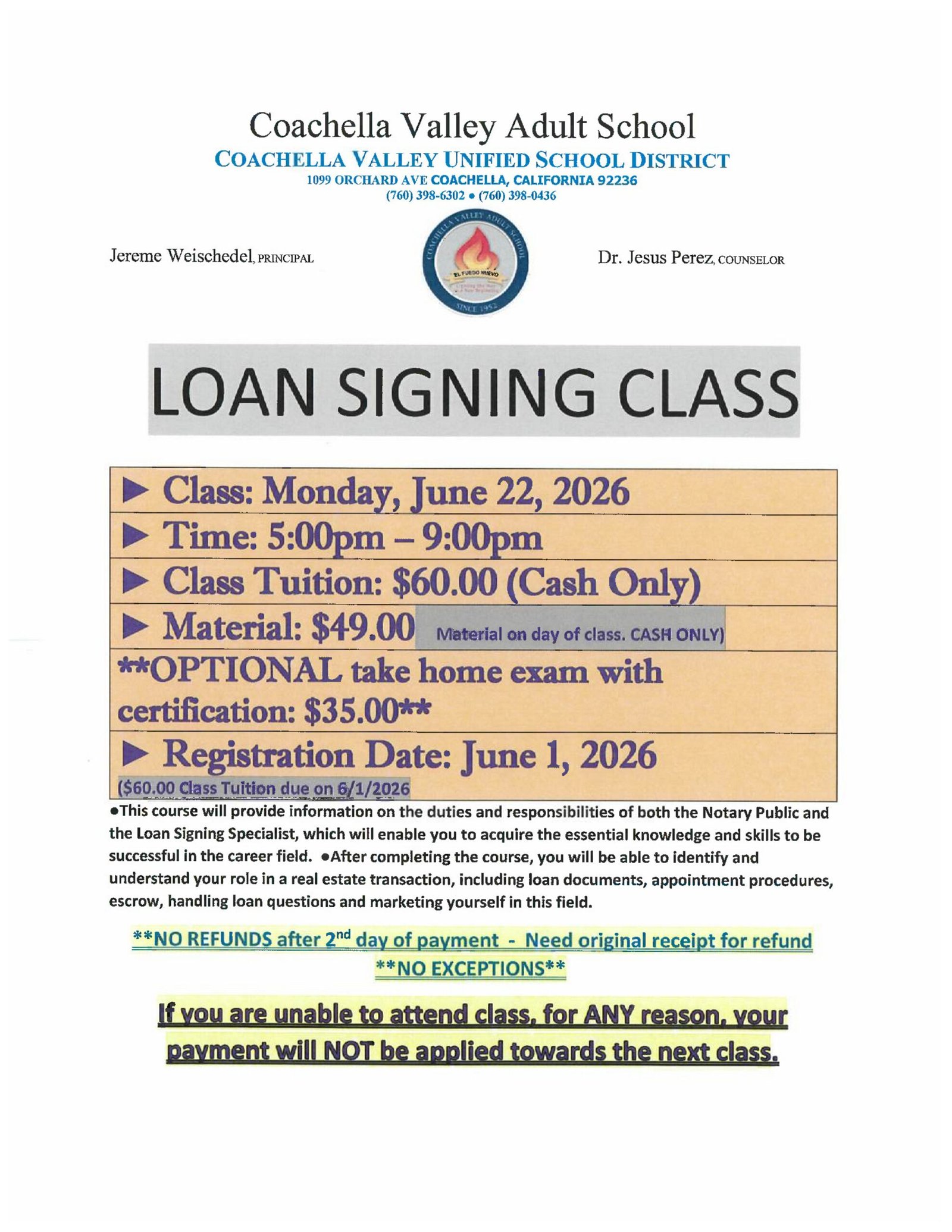 lLOAN SIGNING CLASS<br />
2025